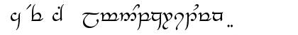Download Tengwar-Elesil Medium Font Lowercase Preview
