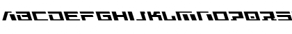Download War Machine Leftalic Italic Font Lowercase Preview
