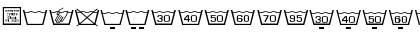 Download Wash Care Symbols Classic M54 Regular Font Lowercase Preview