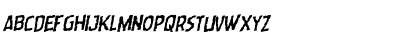 Download Worm Cuisine Staggered Rotalic Italic Font Lowercase Preview
