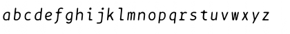 Download BPtypewrite Italic Font Lowercase Preview