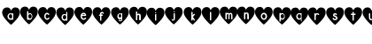 Download DJB Shape Up Hearts Regular Font Lowercase Preview