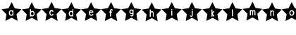 Download DJB Shape Up Stars Regular Font Lowercase Preview