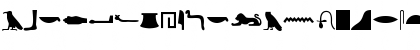 Download Egyptian Hieroglyphs Silhouette Regular Font Lowercase Preview