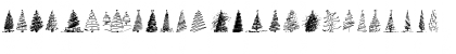 Download Merry Christmas Trees Regular Font Lowercase Preview