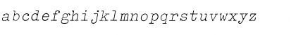Download Typewriter ExtraLightOblique Font Lowercase Preview