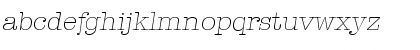 Download Typewriter-XlightIta Regular Font Lowercase Preview
