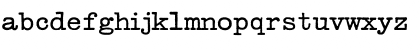 Download TypeWriterRomanConde Regular Font Lowercase Preview