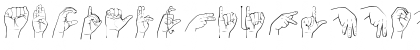 Download Lengua De Senas Chilena Hef Regular Font Lowercase Preview