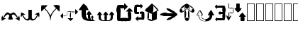 Download Arrows Mangle Regular Font Lowercase Preview