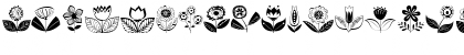 Download DoodleDings 2 RetroFlowers Regular Font Lowercase Preview