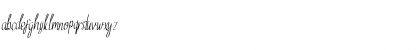 Download Ethelyne Demo Italic Font Lowercase Preview