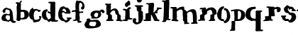 Download verrutscht Regular Font Lowercase Preview