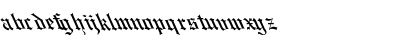 Download MEngravers Old English Leftie Regular Font Lowercase Preview