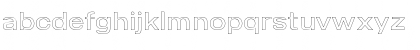 Download MADE Outer Sans Outline Light Font Lowercase Preview