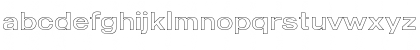 Download MADE Outer Sans Outline Regular Font Lowercase Preview