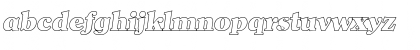 Download ChristianBeckerOutline-Heavy Italic Font Lowercase Preview