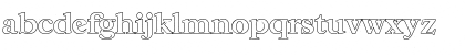 Download WilliamBeckerOutline Bold Font Lowercase Preview