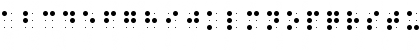 Download blistabraille6+ Regular Font Lowercase Preview