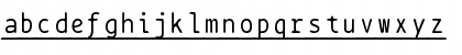 Download BPtypewriteUnderscored Regular Font Lowercase Preview