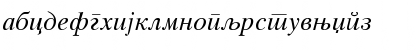 Download CirilicaTimesItalic Regular Font Lowercase Preview