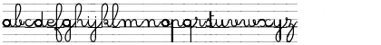 Download Ecole Cursive Mod謥 Regular Font Lowercase Preview