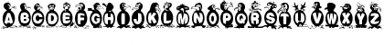 Download Penguin Family Regular Font Lowercase Preview