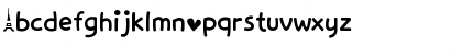 Download Love in Paris Regular Font Lowercase Preview