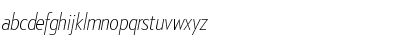 Download Verlag Condensed Extra Light Italic Font Lowercase Preview