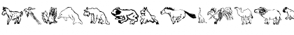 Download XMattsAnimalsOne Regular Font Lowercase Preview