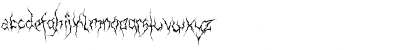 Download XXII Ultimate-Black-Metal Fallen-Angel Font Lowercase Preview