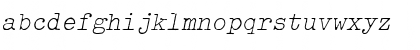 Download OldTypewriterExtLigObl Regular Font Lowercase Preview