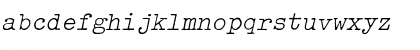 Download OldTypewriterLigObl Regular Font Lowercase Preview
