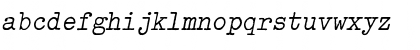 Download OldTypewriterRegObl Regular Font Lowercase Preview