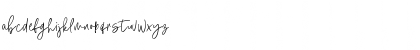 Download Amirah Brillone Regular Font Lowercase Preview