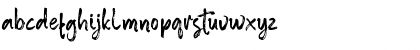 Download Anther Brush Regular Font Lowercase Preview