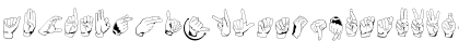 Download ASL Hands By Frank Regular Font Lowercase Preview