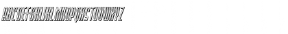 Download Blue Cobra 3D Italic Regular Font Lowercase Preview