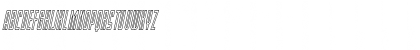 Download Blue Cobra Outline Italic Regular Font Lowercase Preview