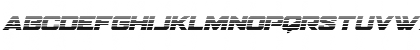 Download Bomber Escort Gradient Italic Regular Font Lowercase Preview