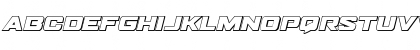 Download Bomber Escort Outline Italic Regular Font Lowercase Preview