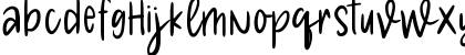 Download Cute Melody Regular Font Lowercase Preview