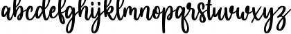Download hello bella Regular Font Lowercase Preview