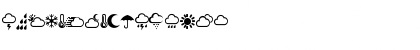 Download Weather Symbols Regular Font Lowercase Preview