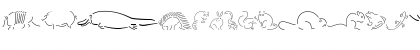 Download Animal Sketches Regular Font Lowercase Preview