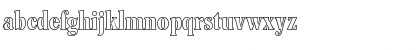 Download ConcordeBEOutline-Condensed Bold Font Lowercase Preview