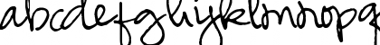 Download Pea Glo-Girl Script Regular Font Lowercase Preview