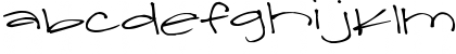 Download Pea Jamie*B* Wake Up Fishy! Regular Font Lowercase Preview