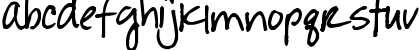 Download Pea Jean Regular Font Lowercase Preview