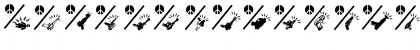 Download PeaceThruGuns Regular Font Lowercase Preview